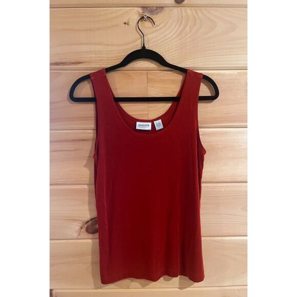 Chico's Red Going Out Tank Top - Picture 1 of 4
